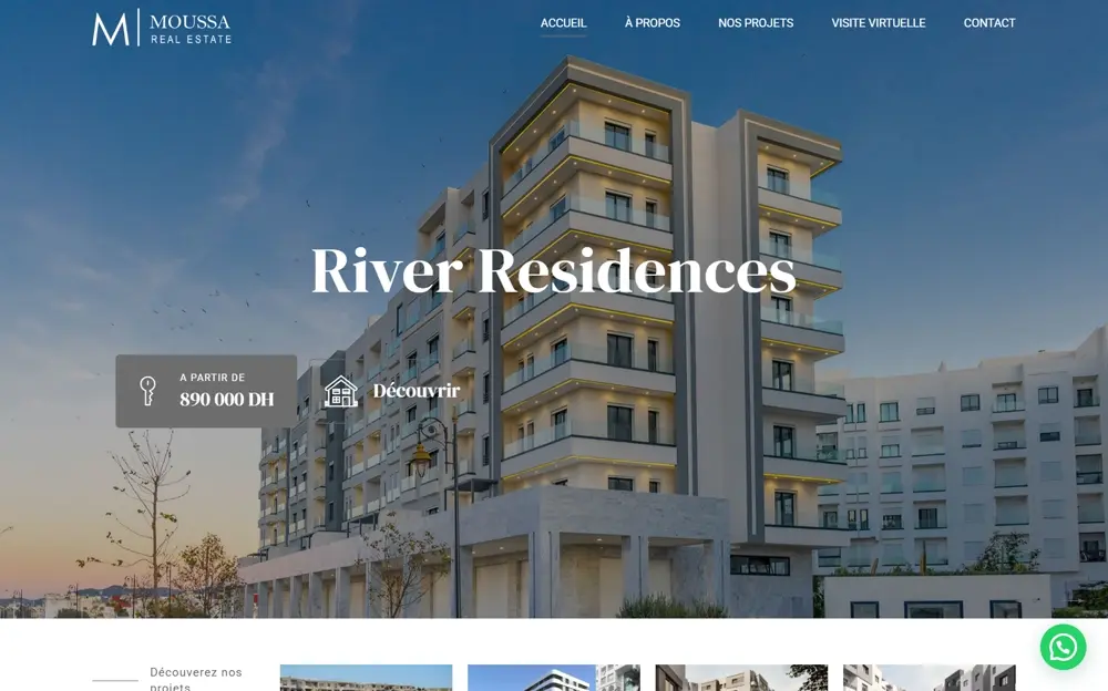 A stronger first impression: original website
